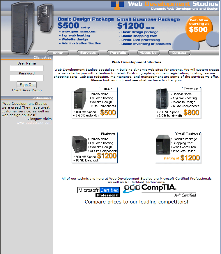 WebDevStudios.com Screenshot circa 2004