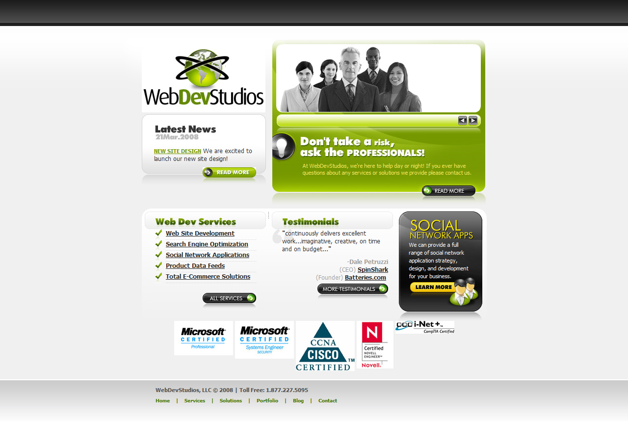 WebDevStudios.com Screenshot circa 2007