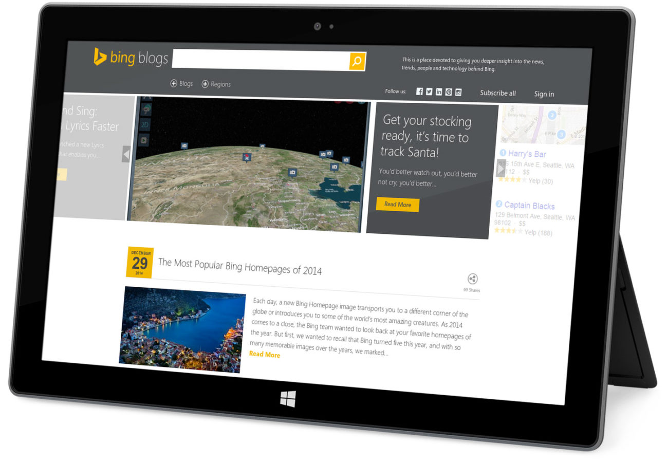 Microsoft Bing Blog, WordPress