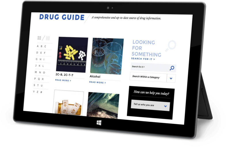 alphabetical drug listing, drug directory, drug free kids, non profit, wordpress, webdevstudios