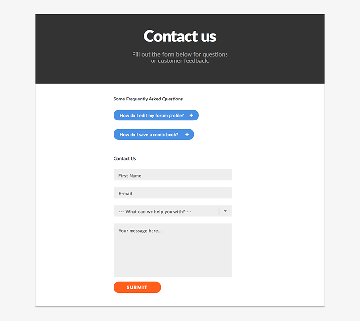 Improving our contact page