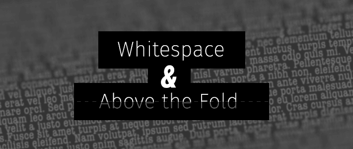 Whitespace and 'above the fold' graphic