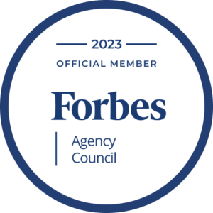 This is the official member logo from the Forbes Agency Council 2023.