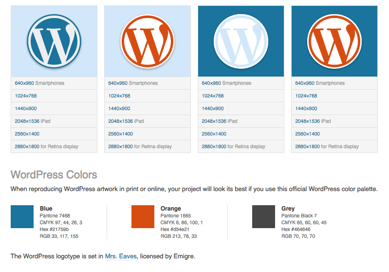 Image showing WordPress Brand Guidelines