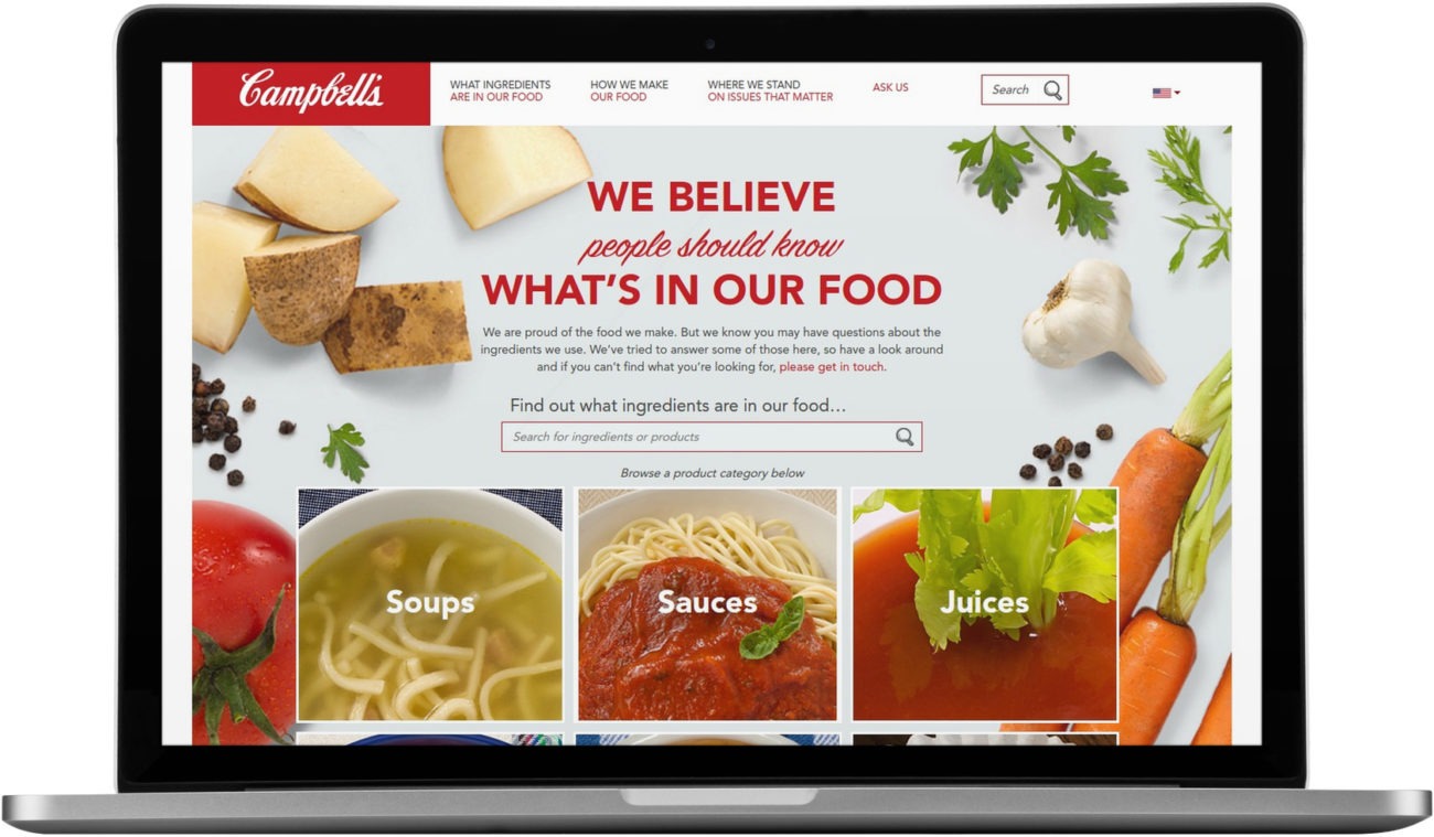 Campbell's Soup What's In My Food WordPress Project