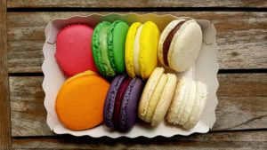 Image of different colored and flavored macaron cookies to show the importance of categories and using them to make content work for you.
