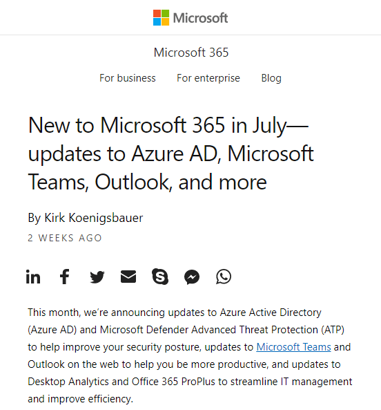 Microsoft 365 on AMP