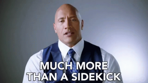 animated gif of the rock saying he is much more than a sidekick