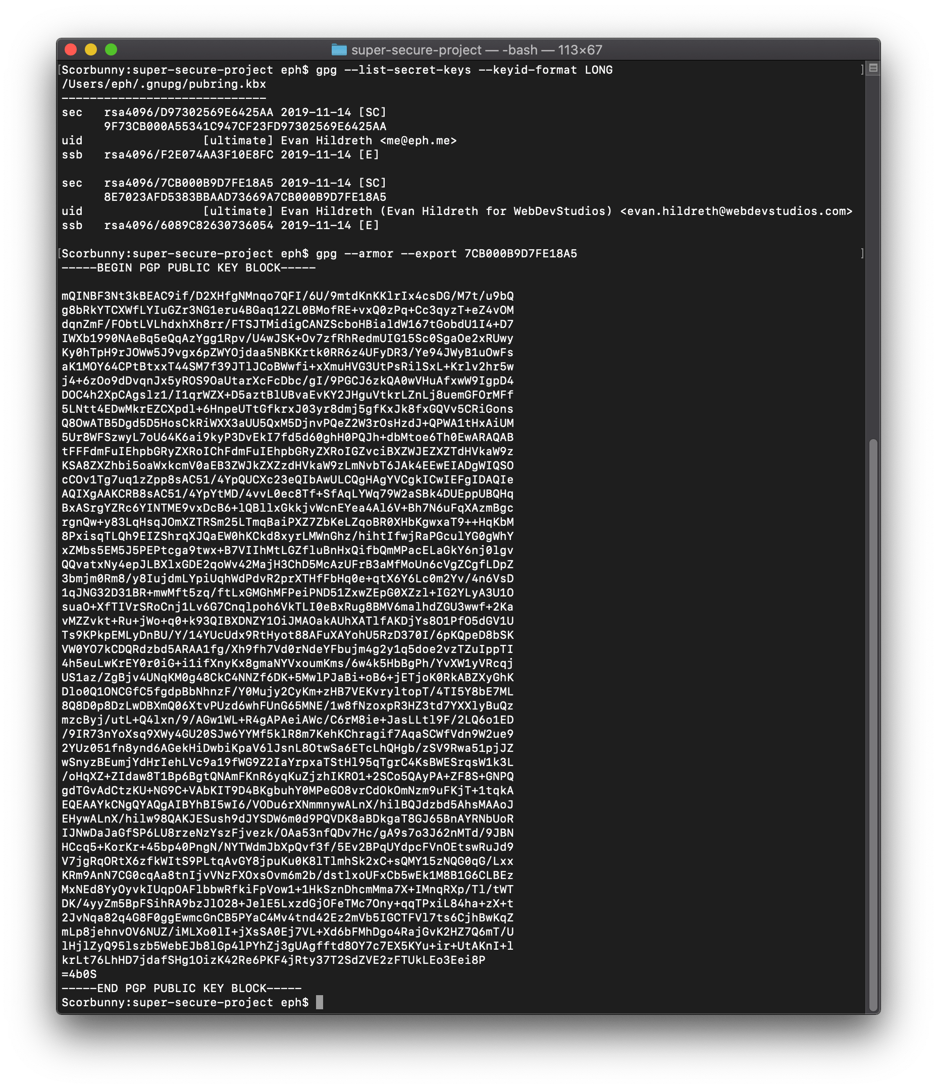 Result of a git push force with lease