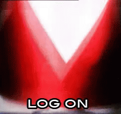This is a GIF of a Power Ranger saying, "Log on."