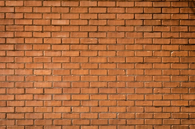 A photo image of a red brick wall and nothing else.