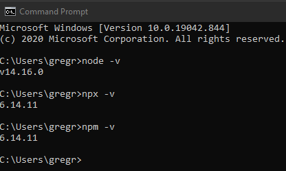 This is a screen grab of the Command Prompt.