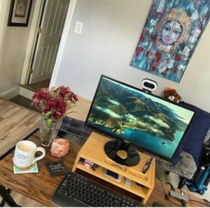 This is a photo of the home office of Jodie Fiorenza, Director of Business Development at WebDevStudios.
