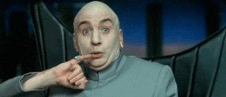 This is a GIF of Dr Evil from the movie Austin Powers.