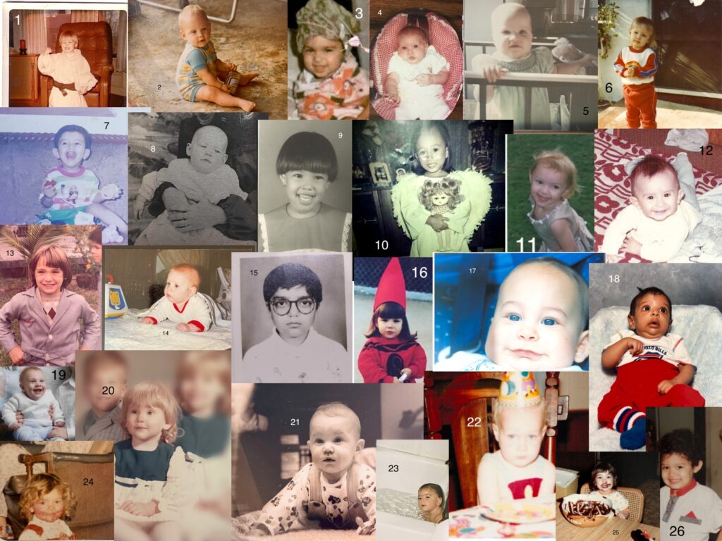 This is a collage of baby photos of some of the WebDevStudios team members.