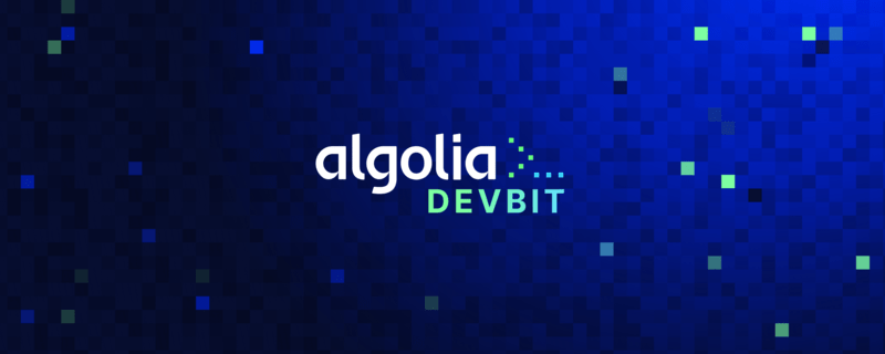 This is the banner from Algolia DevBit.